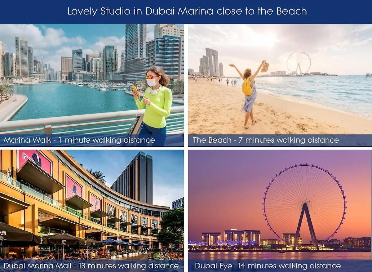 Apartment Lovely Studio In Dubai Marina Near Beach Z1009 United Arab Emirates